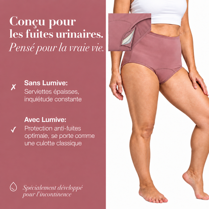 LUMIVE™ Culotte Anti-Fuites Taille Haute à 4 Couches