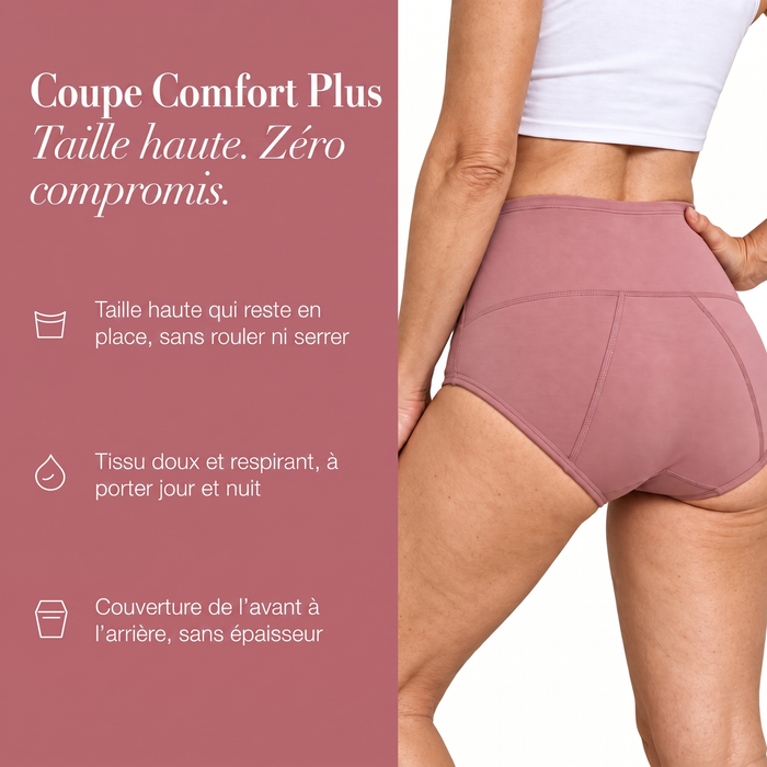 La coupe taille haute confortable de la culotte LUMIVE